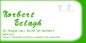 norbert belagh business card